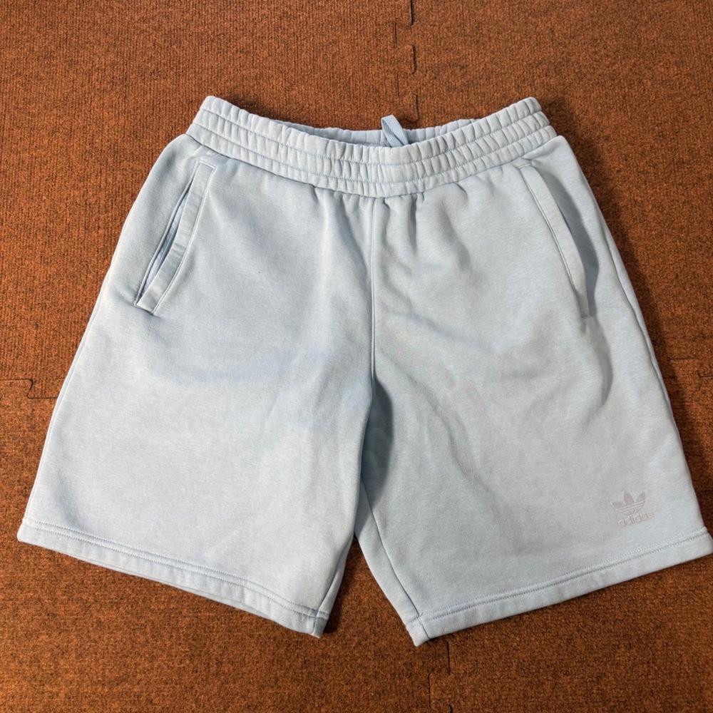 Adidas‎ Originals Womens Adicolor Essentials Trace Blue Fleece Shorts H09149 L